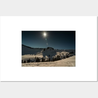 Mountain Snowscene Posters and Art